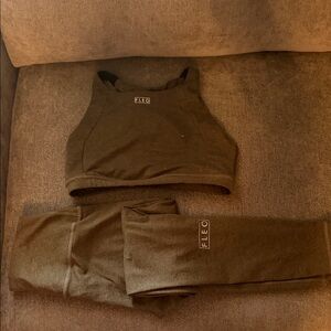Fleo Dark Green Activewear Set